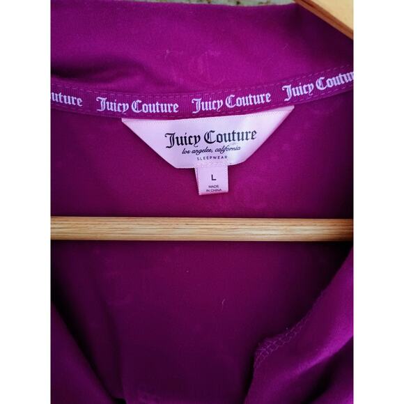 Juicy couture Y2K logo rhinestones soft pajama set long sleeve and pants Large - Picture 5 of 10